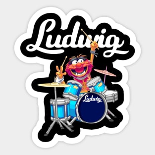 The Muppet Show Animal Playing Ludwig Drums Sticker